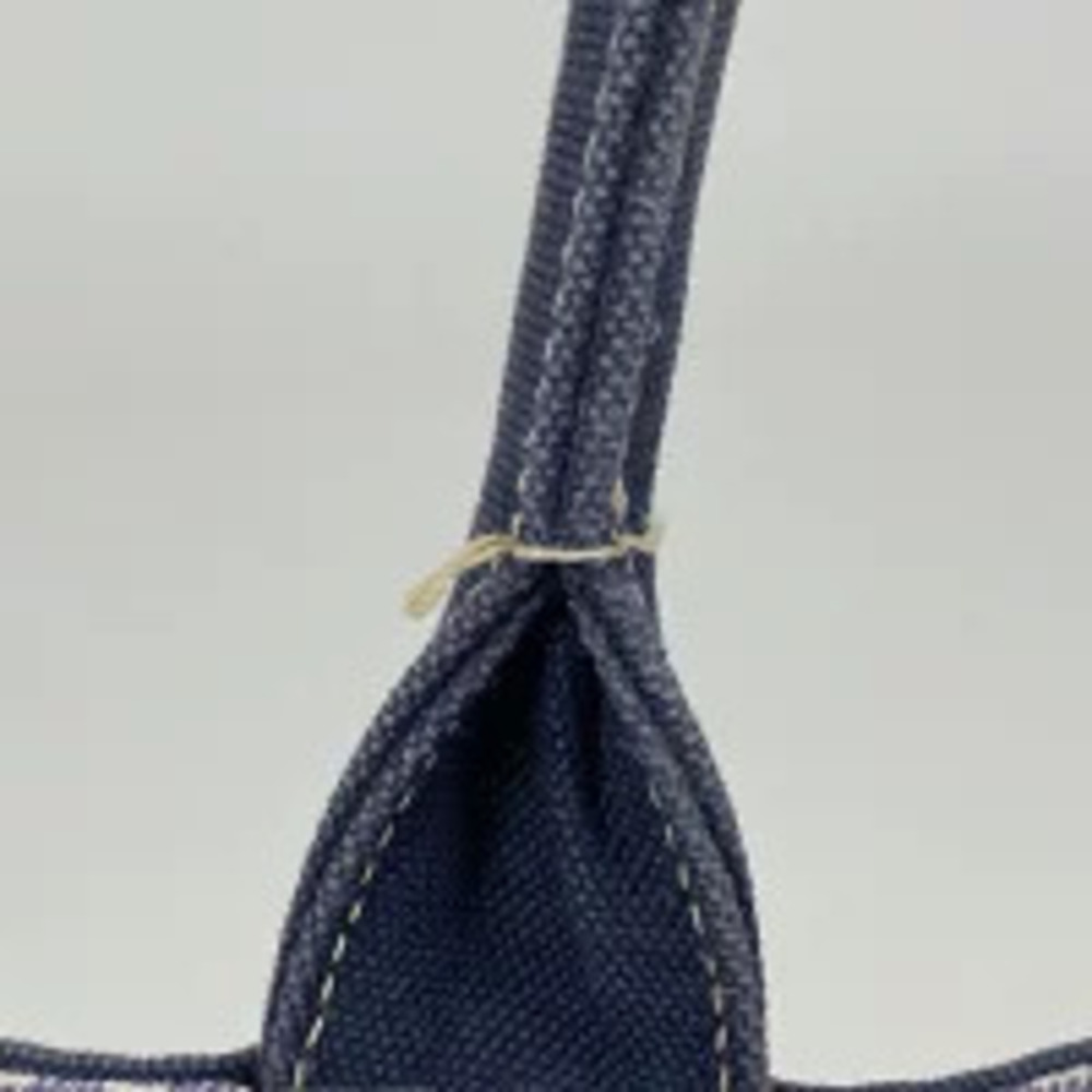 Prada Blue Bag Shoulder 2way Tote Navy Canapa Denim Blue - Picture 6 of 7
